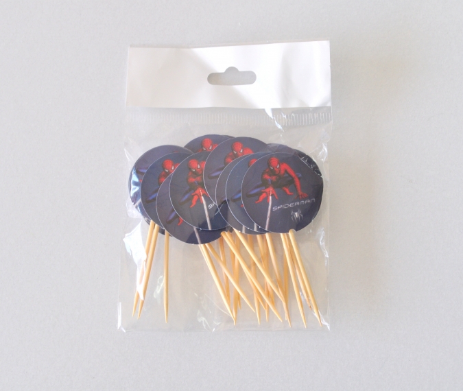 Топер за мъфини Спайдърмен, 12 бр. в опаковка /Tr/