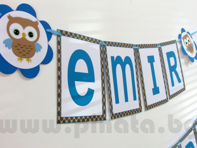 Персонализиран банер  "Добре Дошъл"  / Welcome Home Birthday Banner, с включени 2 бр. фигури бонус