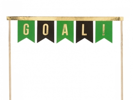 Декорация за торта Футбол, купа, Goal, 2 броя /Pd/