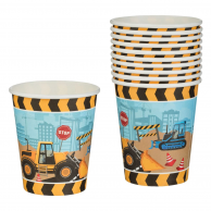 Хартиена чашка Строителни машини, 10 бр. в пакет /Mb/