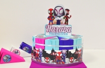 Хартиена торта с декорация и персонализация Спайди и приятели Ghost Spider