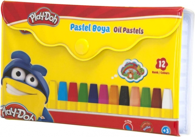 Чантичка с маслени пастели, 12 цвята, Play-Doh /Tr/