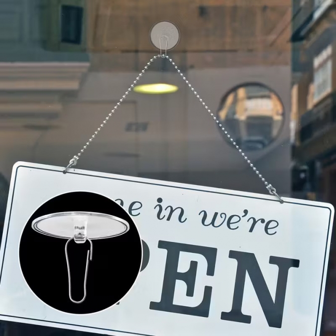 Самозалепващи се прозрачни кукички, 10 броя /Tm/