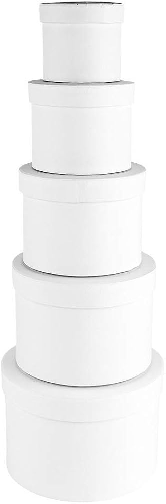 Кутия за сватба, кръщене, подаръци,  кръгла,  цвят бял, ф33/26см /Sa/