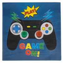Салфетки Плейстейшън, джойстик, Game on, 12 бр в пакет /mb/