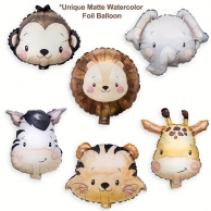 Комплект 6 бр. фолиеви 3D матови балони Джунгла, Сафари /Ch/