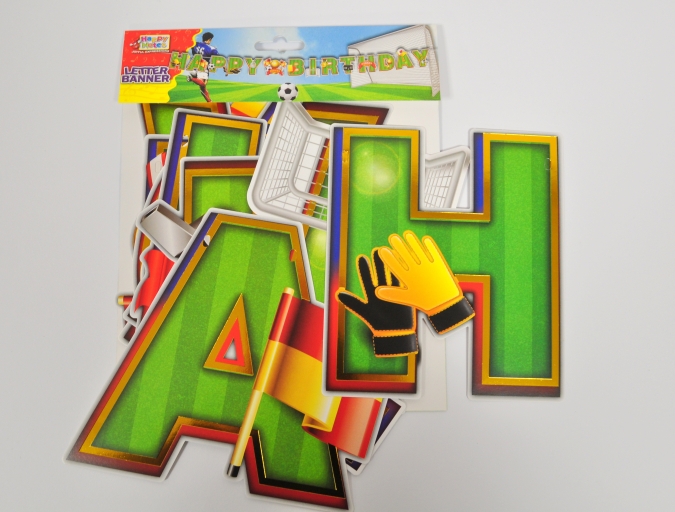 Банер гирлянд Футбол, Happy Birthday, 2,5м. /Gx/