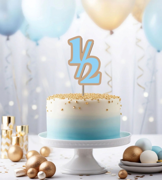 Топер за торта 1/2 /половин/ година момче