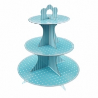 Стойка за мъфини синя на бели точки момче, /Gx/