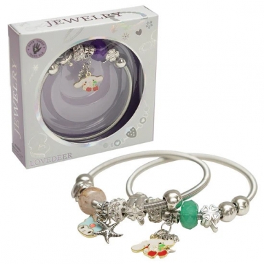 Детска стилна гривна тип Пандора в подаръчна кутийка /Li/