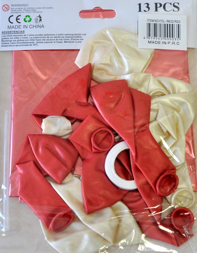 Комплект 13 бр. фолиеви и латексови балони цифра 8 и сърца в цвят розово злато и бяло