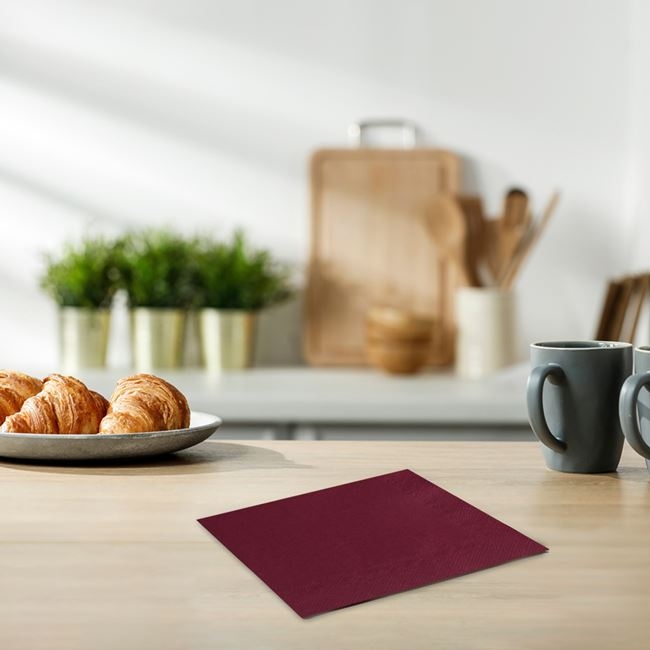 Парти салфетки бордо, 20 бр в пакет /Mb/