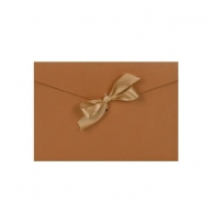 Плик за пари и пожелания от луксозен перлен картон със сатенена панделка /Km/