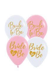 Балон с печат Bride To Be / Моминско парти, диаметър 30 см, 5 бр. в пакет микс цветове