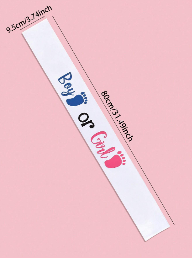 Лента за разкриване пола на бебето Girl or Boy /Ch/