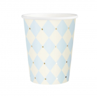 Хартиена чашка Бебе момче ромбоиди, 270 мл, 6 бр. в опаковка /Pp/