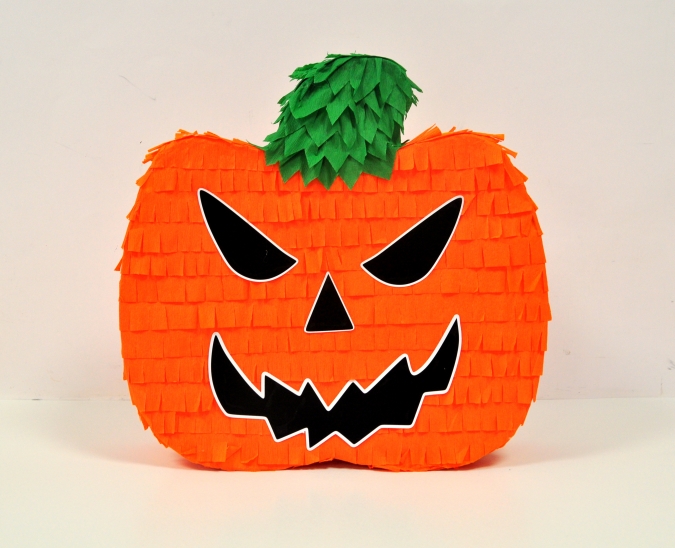 Пинята Тиква Хелоуин, Halloween, две лица 40х40 см