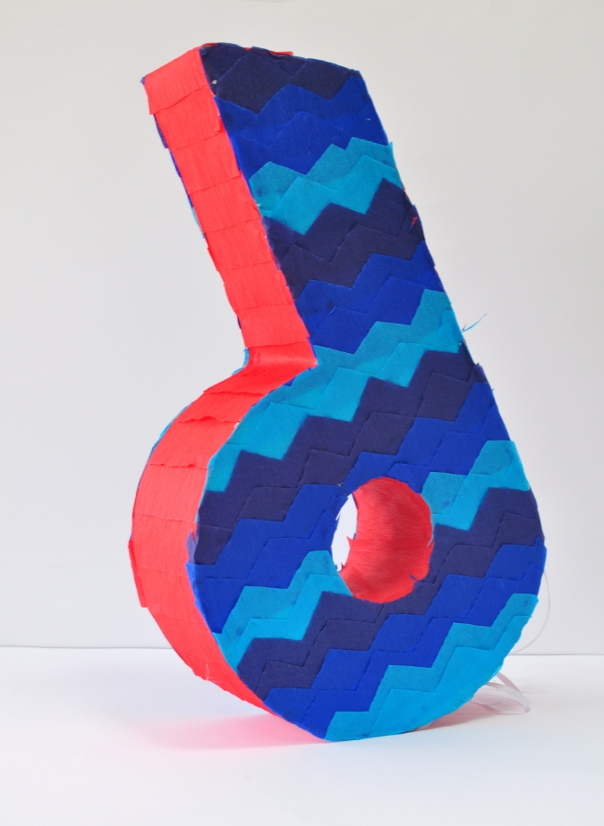 Пинята Цифра 6 Рожден Ден, височина 55 см