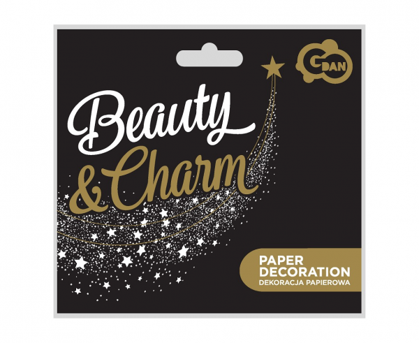 Декорация за торта Happy Birthday, цвят злато брокат /Gd/