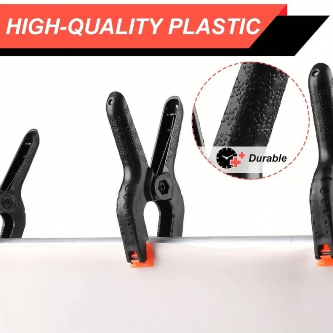 Пластмасова щипка за винил и балони, 9,3см /Tm/