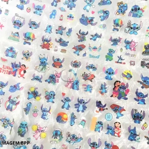 Стикери Стич, 2 листа, 72броя /Pe/