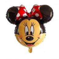 Фолиев Балон Мини Маус, червена панделка, 65 см /Pe/