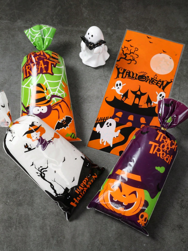 Подаръчни торбички, пликове за сладки Хелоуин,12х27см, 25 бр. в опаковка /Ch/