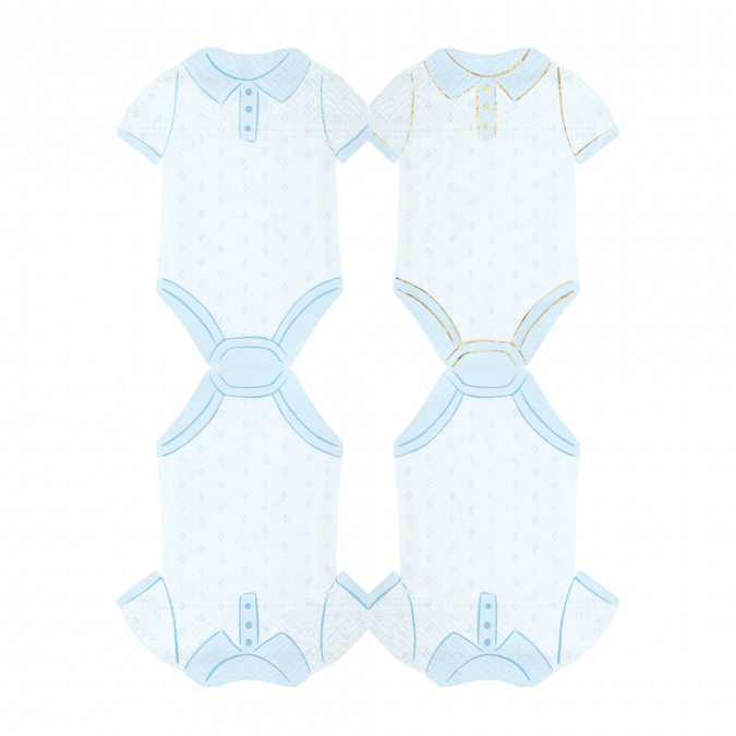 Парти салфетки Бебе момче боди, 16,5х13 см, 10 бр. в пакет /Pp/