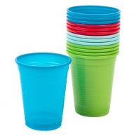 Пластмасови парти чашки, 100 бр. в пакет, 200 мл. 4 цвята /Mb/