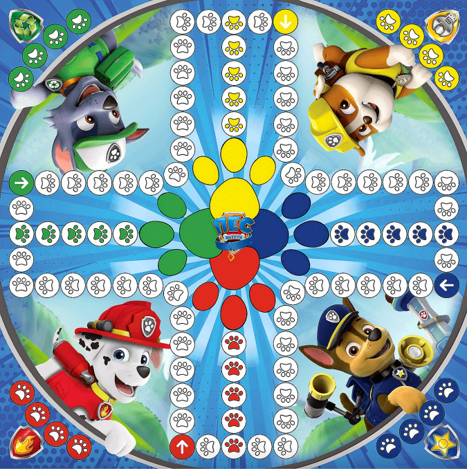 Пес патрул настолни игри "Не се сърди човече" и "Змии и стълби" /Mr/