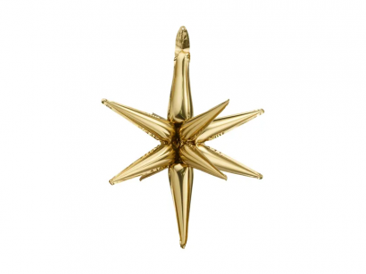 Фолиев балон 3D звезда, цвят злато гланц, 70см /Pd/