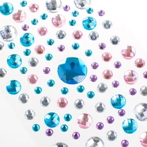 Акрилни стикери за лице - кръгли диаманти /Mb/