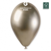 Балон хром, цвят просеко /бяло злато/ диаметър 33 см, 50 бр., Gemar GB120 #085 /UK/