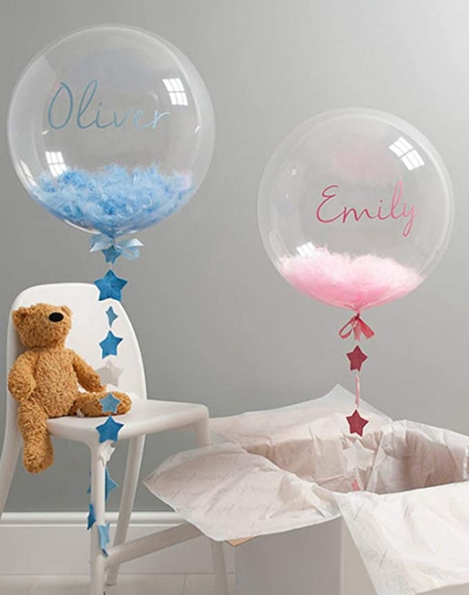 Пера за пълнеж, декорация на балони, 10гр. пакет, цвят розов /Pe/