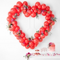 Балон цвят червен мак /poppy red/ пастел, диаметър 30 см, 10 бр. в пакет /Pd/