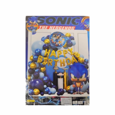 Комплект за украса с балони Соник, 55 броя /Pe/