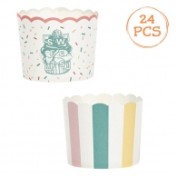 Подложка за печене на мъфини, 24 бр. 2 различни визии /Mb/