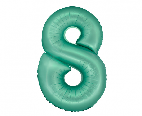 Фолиев балон цифра 2, цвят мента /зелен/ матов, 76 см височина /Gd/