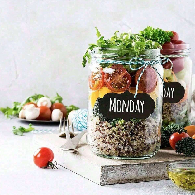 120 бр. черни етикети за писане с бял маркер /Ch/