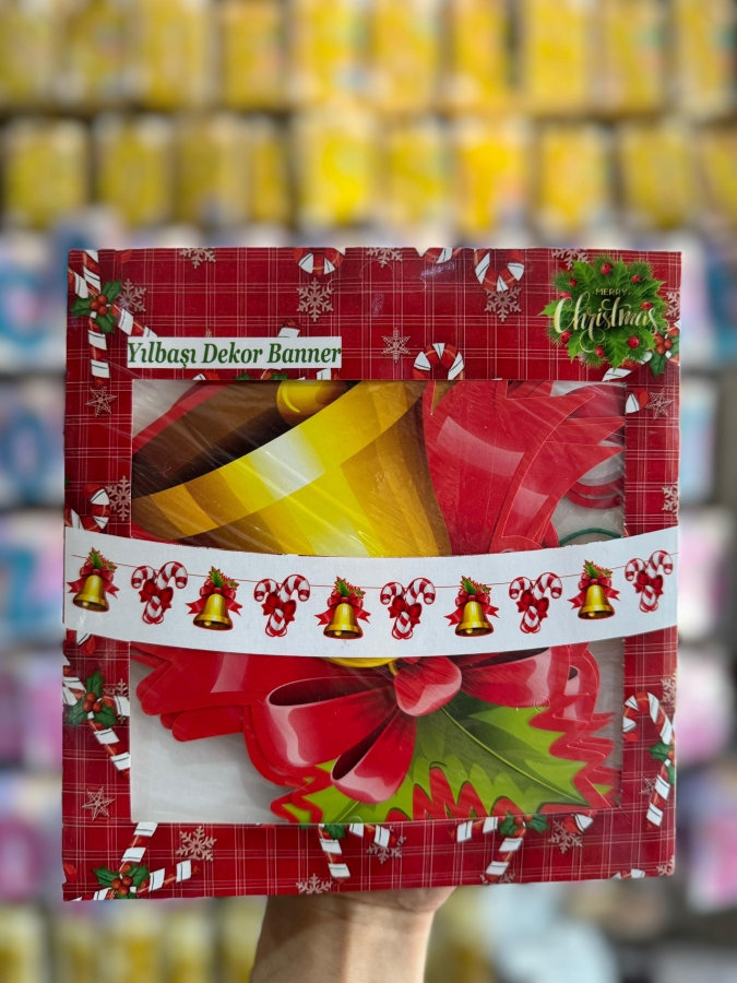 Коледен банер гирлянд за декорация Камбанки, 1,9 м /Tr/