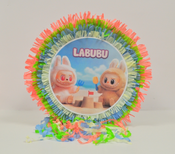 Пинята Лабубу, две лица 40х40 см