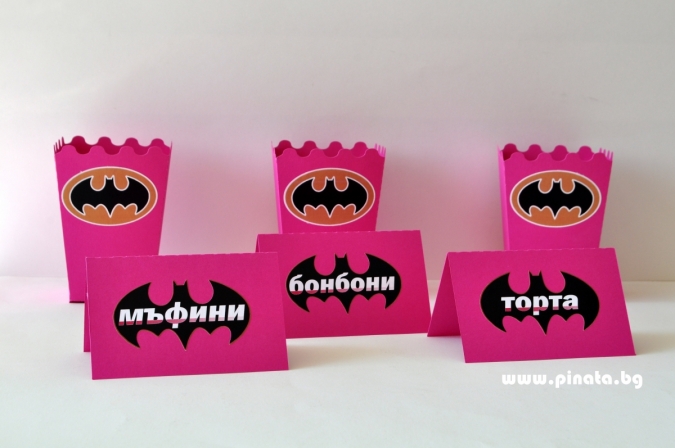 Тейбъл картичка Батман с текст или тематична декорация