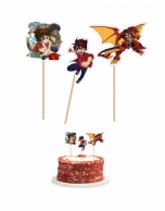 Топер за торта Бакуган, 5 бр. в опаковка