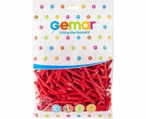 Моделиращи балони цвят червен, 5х140см,100бр. в пакет, Gemar D4 045