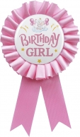Значка розетка Birthday Girl /Pe/