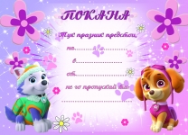Покана за рожден ден Пес Патрул Скай, 10 бр. в опаковка /Mr/