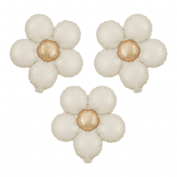 Фолиев балон Цвете 3 броя, цвят крем мат, 45 см /Pp/