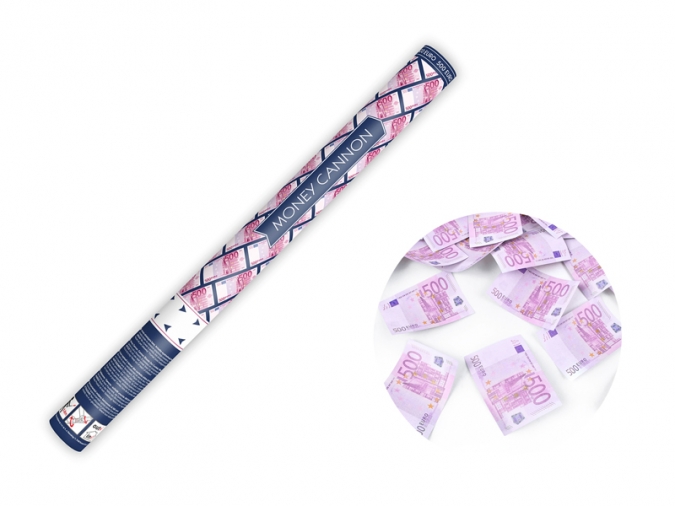 Парти конфети с 500 Евро банкноти, дължина 60 см /Pd/