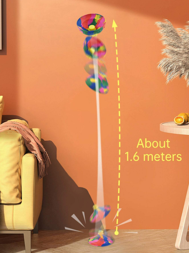 Гумена въртяща се и отскачаща забавна купа /Ch/