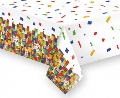 Покривка за еднократна употреба,  Строителни блокчета, Лего 120х180 см, Building Blocks